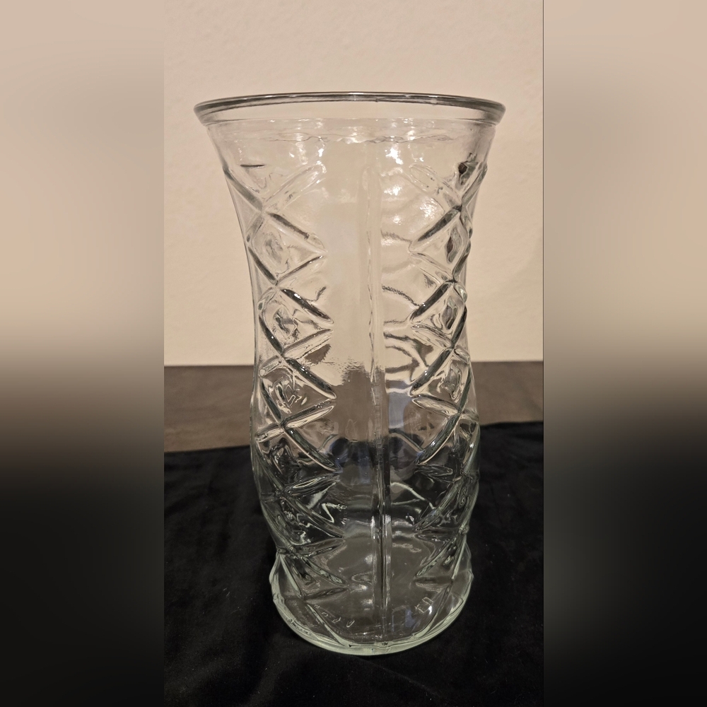 Vintage EO Brody Elegant Clear Glass Vase 9.5" Tall